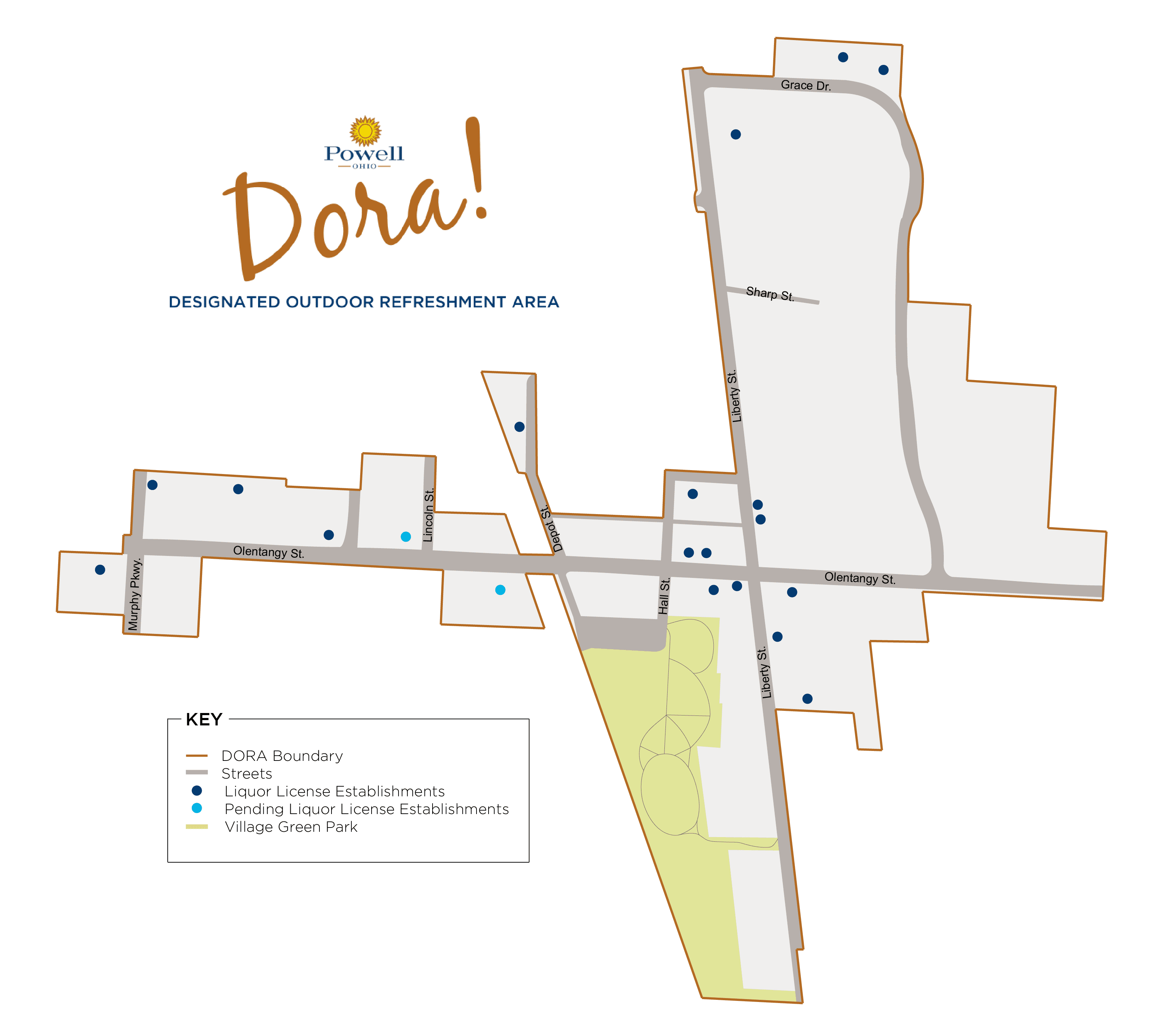 City Of Powell Ohio Dora Map 6 1